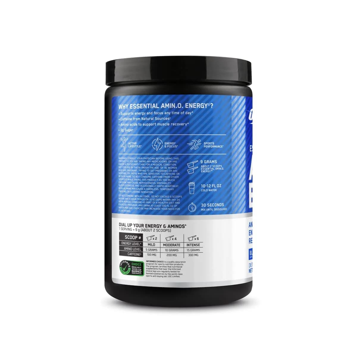 Optimum Nutrition Amino Energy Blueberry Lemonade 9.5oz | USA Imported Energy & Focus Supplement - view 8