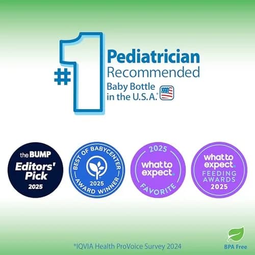 Dr. Brown's Anti-Colic Options+ Wide-Neck Glass Baby Bottle 150ml (5 oz) | Clinically Proven to Reduce Colic thumbnail 3