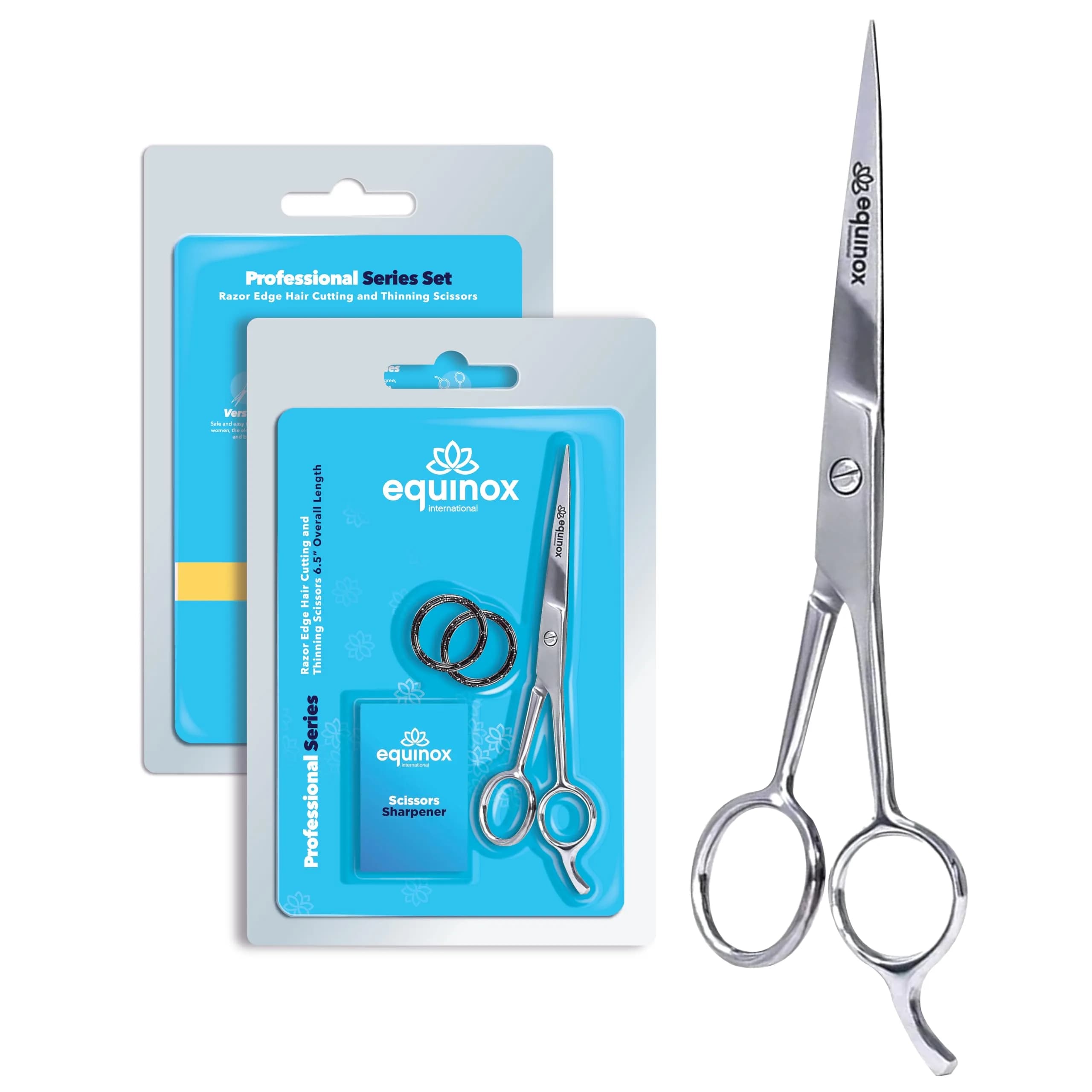 Equinox International 6.5 Inch Barber Hair Cutting Shears | Stainless Silver - main product image