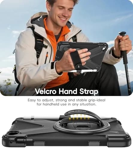 BRAECN iPad mini 5 Case, iPad mini 4 Case - Black | Heavy Duty Drop-Proof with 360° Rotating Kickstand & Adjustable Shoulder Strap thumbnail 6