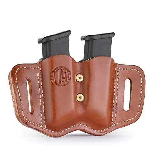1791 Gunleather Double Mag Pouch OWB Double Stack 9mm | Concealed, Durable Leather thumbnail 2