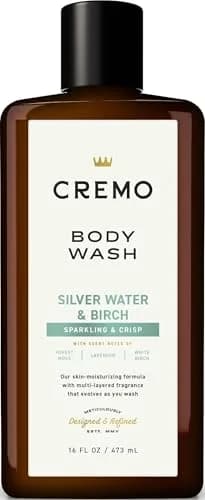 Cremo Men's Body Wash Silver Water & Birch 473ml (16 Fl Oz) | Rich Lathering Moisturizing Shower Gel thumbnail 1