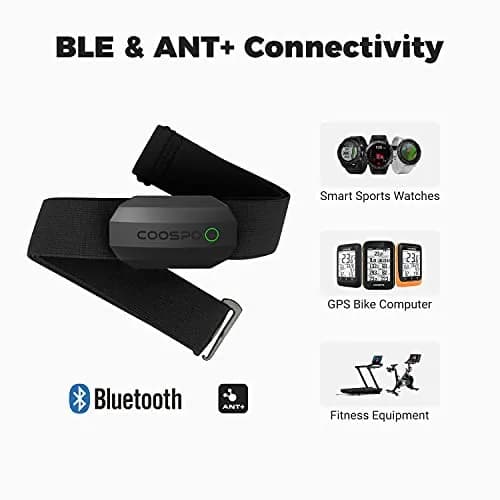 CooSpo H808S Heart Rate Monitor Chest Strap | ANT+ BLE HR Monitor, IP67 Waterproof, 15g thumbnail 4