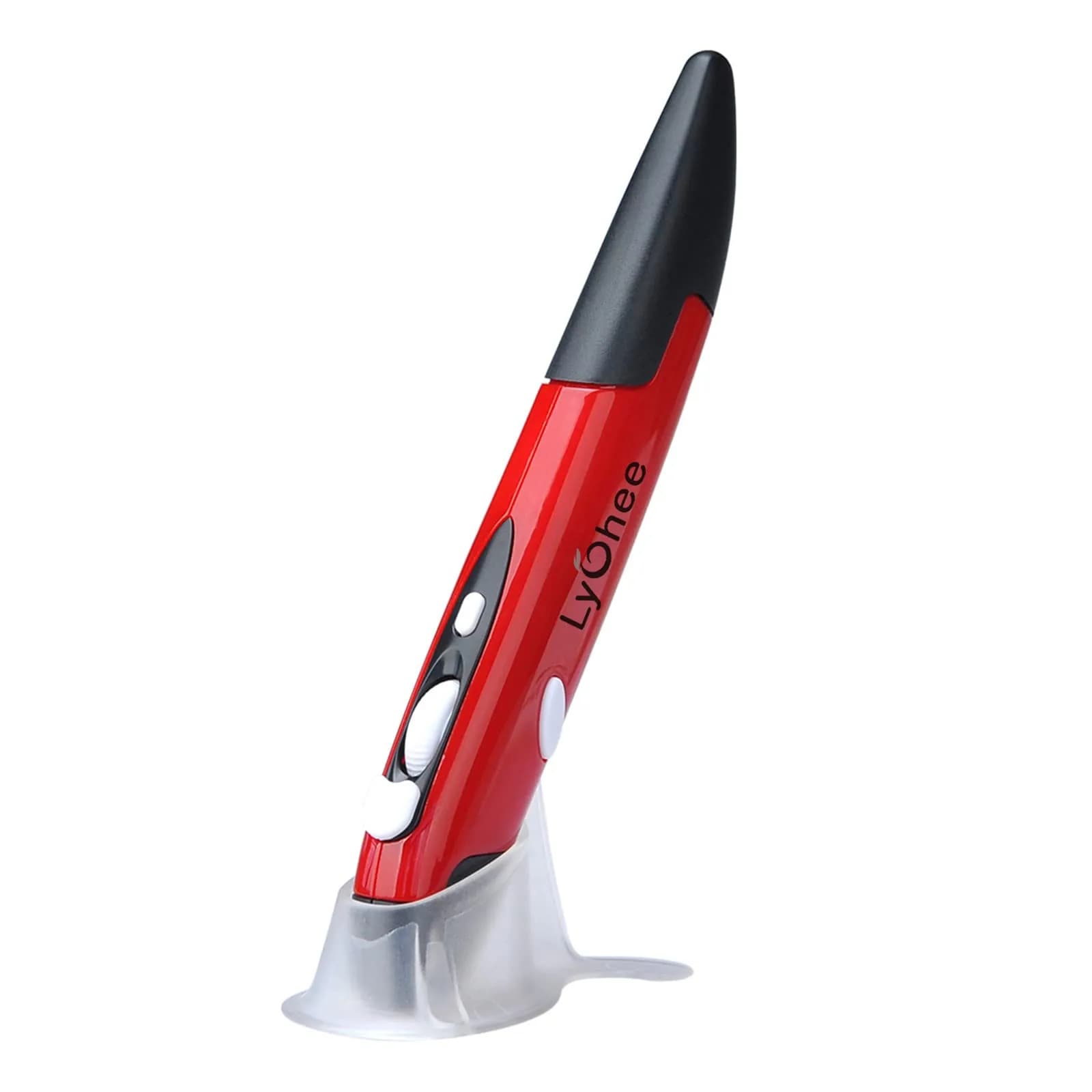 lychee Wireless Optical Pocket Pen Mouse Red | Ergonomic Design for Presentations & Travel - main product image