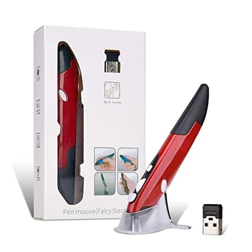 lychee Wireless Optical Pocket Pen Mouse Red | Ergonomic Design for Presentations & Travel thumbnail 8