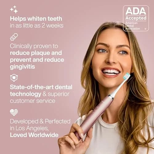 Aquasonic Vibe Series Ultra-Whitening Toothbrush – ADA Accepted Electric Toothbrush 1 Count (Pack of 1) | 40,000 VPM Motor & Wireless Charging thumbnail 6
