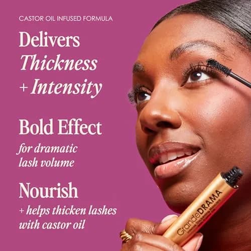 Grande Cosmetics GrandeDRAMA Intense Thickening Mascara 0.3 Fl Oz | Lush, Dense, Glossy Lashes with Castor Oil thumbnail 3