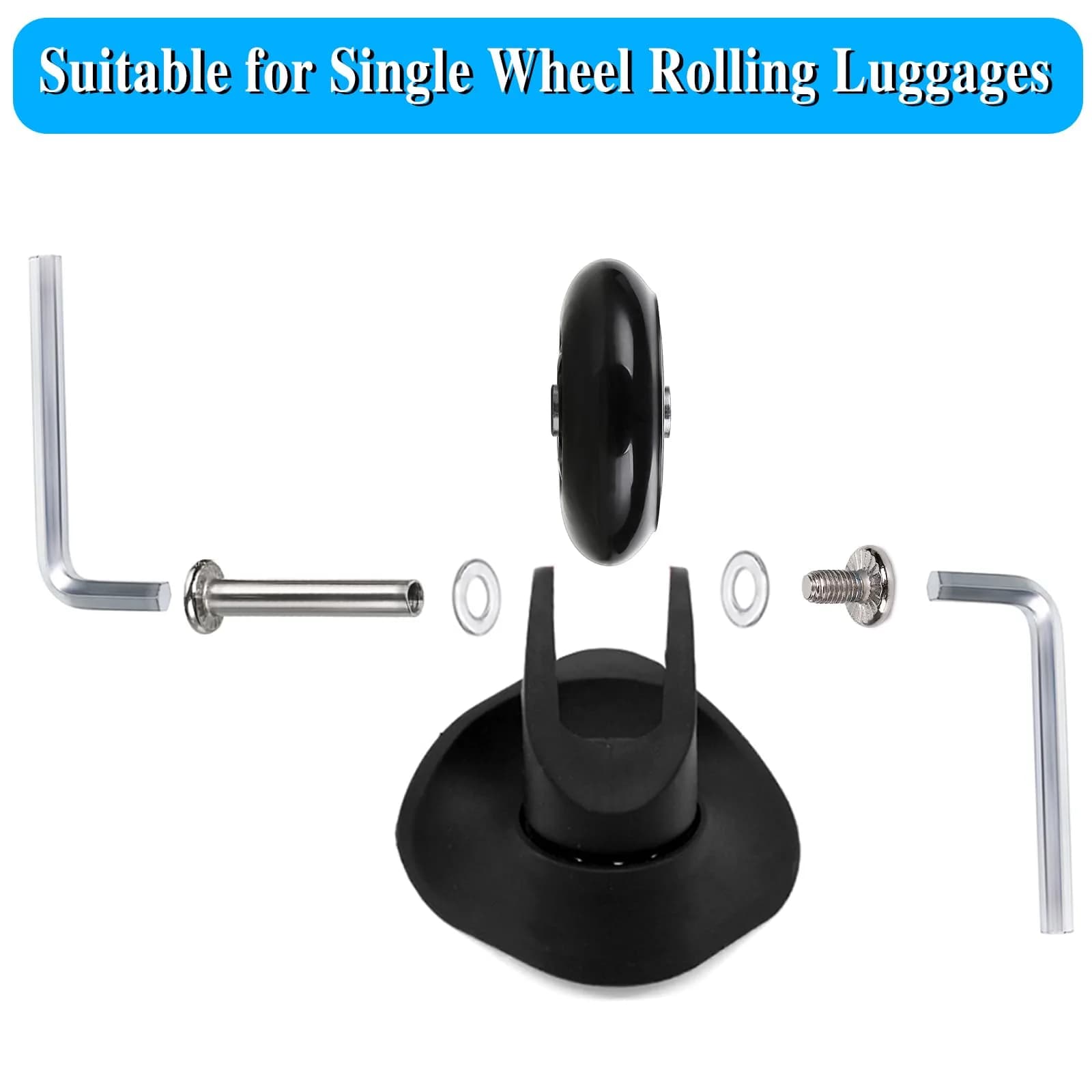 OwnMy 45mm x 18mm Luggage Suitcase Replacement Wheels | Pack of 3 Sets (12 Wheels) - view 4