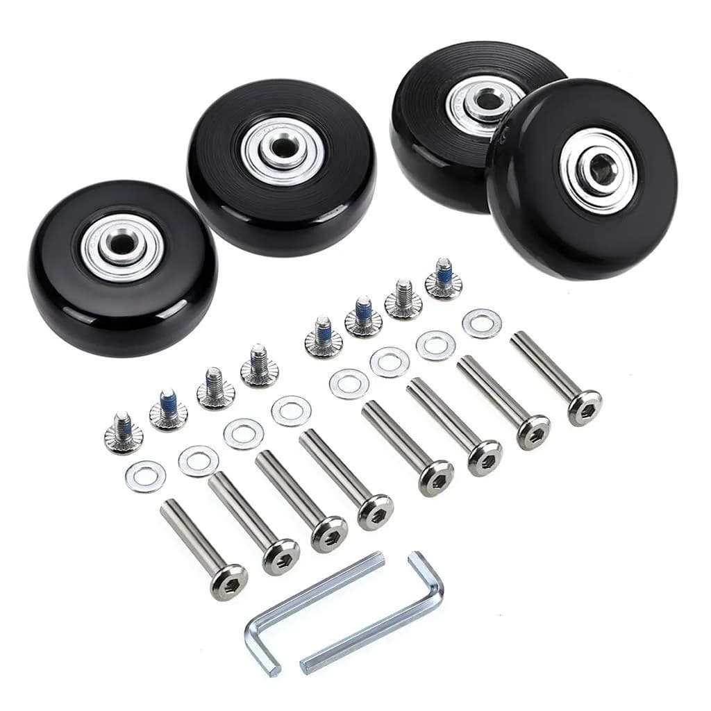 OwnMy Luggage Suitcase Replacement Wheels 45mm x 18mm | Pack of 3 Sets (12 Wheels Total) — 45mm x 18mm