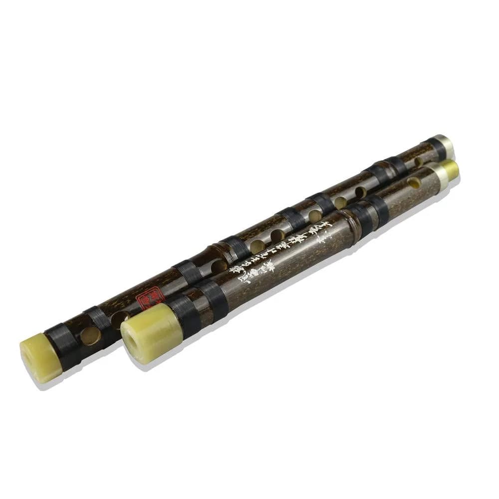 PHYSKOW Black Bamboo Dizi Flute in C Key | 66 cm (26 in) with Accessories - view 4