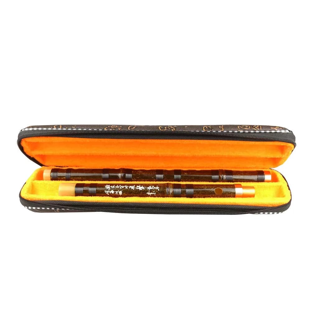 PHYSKOW Black Bamboo Dizi Flute in C Key | 66 cm (26 in) with Accessories - view 6
