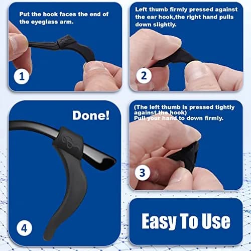SMARTTOP Silicone Eyeglass Ear Grip 20 Pairs | Anti-Slip, Comfortable, Unisex thumbnail 4