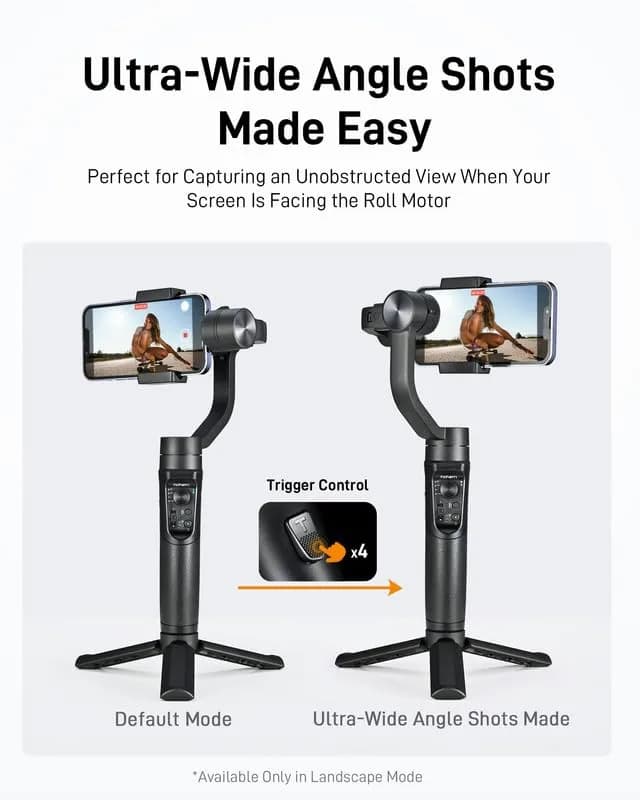 Hohem iSteady Mobile Plus Phone Gimbal with Ultra-Wide-Angle Mode | 3-Axis Stabilizer for Smooth Video Capture thumbnail 2