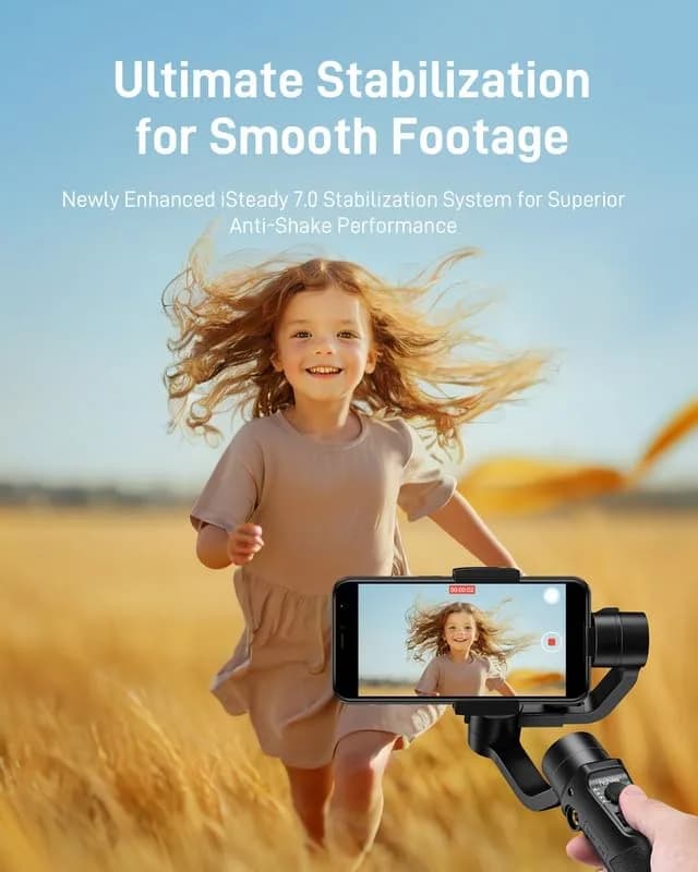 Hohem iSteady Mobile Plus Phone Gimbal with Ultra-Wide-Angle Mode | 3-Axis Stabilizer for Smooth Video Capture thumbnail 4