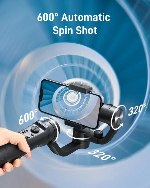 Hohem iSteady Mobile Plus Phone Gimbal with Ultra-Wide-Angle Mode | 3-Axis Stabilizer for Smooth Video Capture thumbnail 6