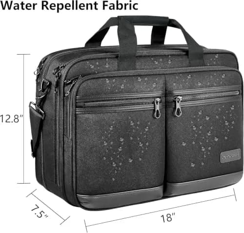 KROSER 17.3 Inch Laptop Computer Bag | Water-Repellent Briefcase with RFID Protection thumbnail 4