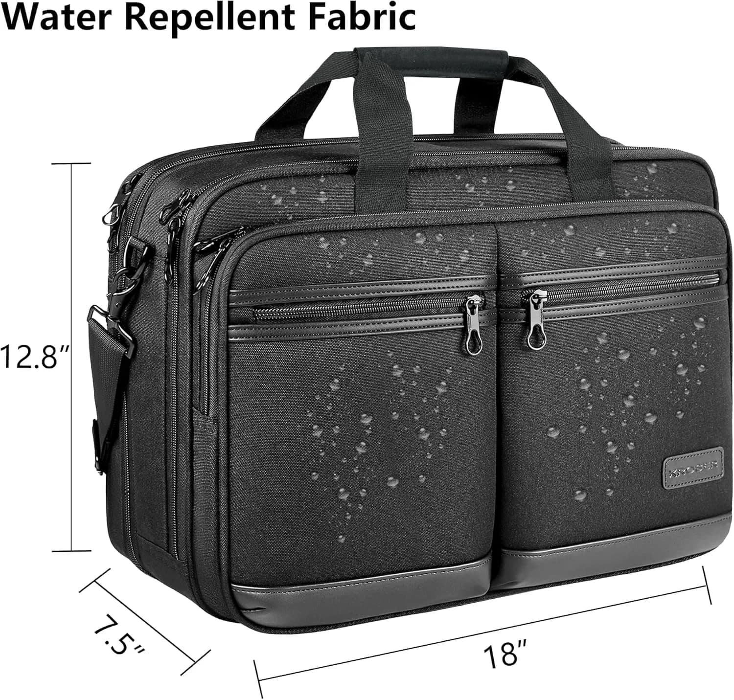 KROSER 17.3 Inch Laptop Computer Bag | Water-Repellent Briefcase with RFID Protection - view 4