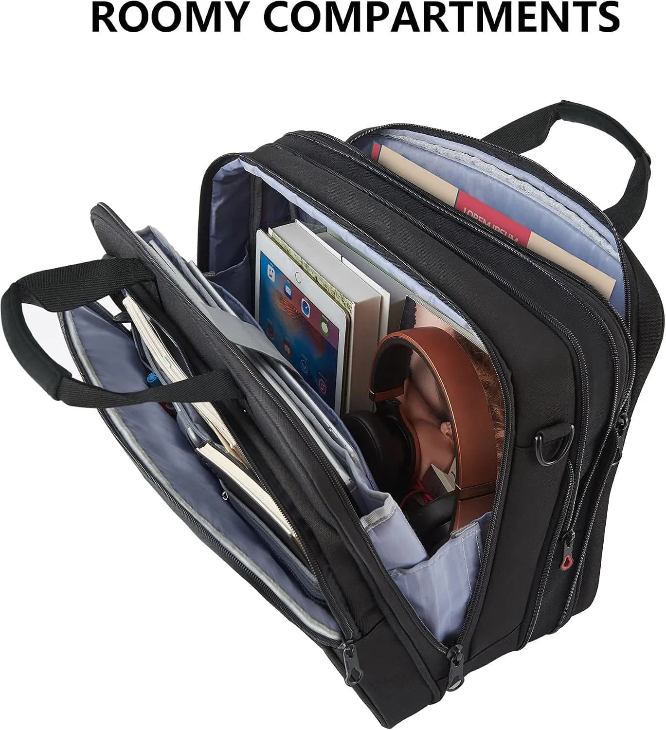 KROSER 17.3 Inch Laptop Computer Bag | Water-Repellent Briefcase with RFID Protection - view 7