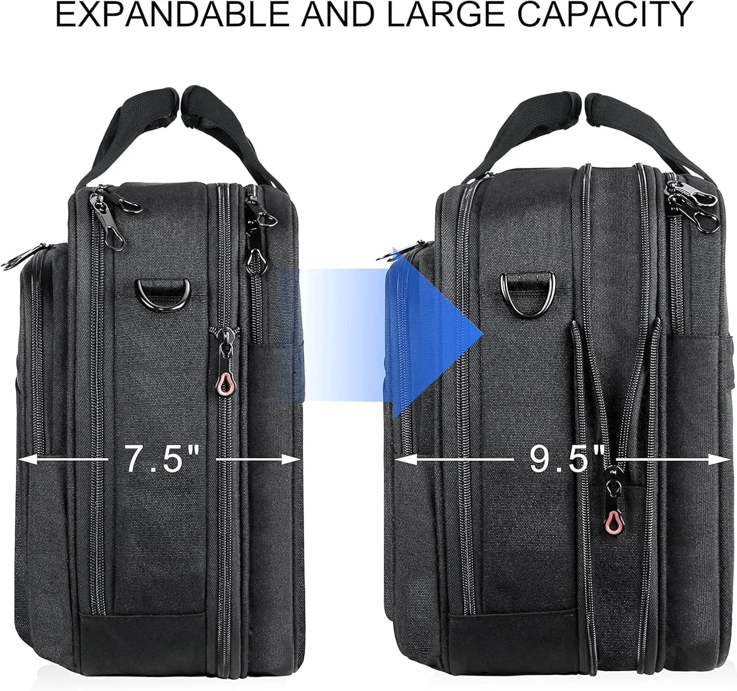 KROSER 17.3 Inch Laptop Computer Bag | Water-Repellent Briefcase with RFID Protection - view 3