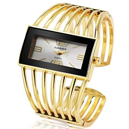 Weicam Women's Quartz Watch with Rectangular Dial & Gold Alloy Bracelet (38mm Case) | Luxury Analog Wristwatch for Ladies thumbnail 1