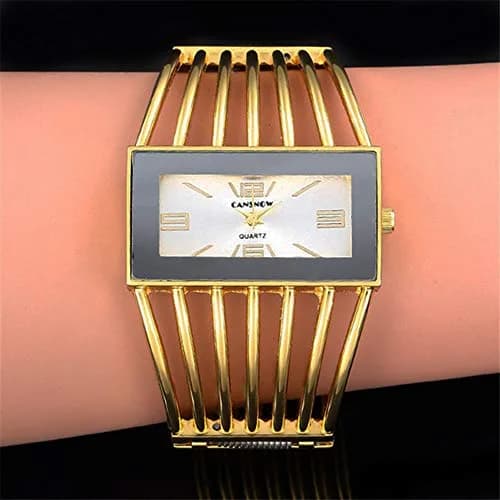 Weicam Women's Quartz Watch with Rectangular Dial & Gold Alloy Bracelet (38mm Case) | Luxury Analog Wristwatch for Ladies thumbnail 2
