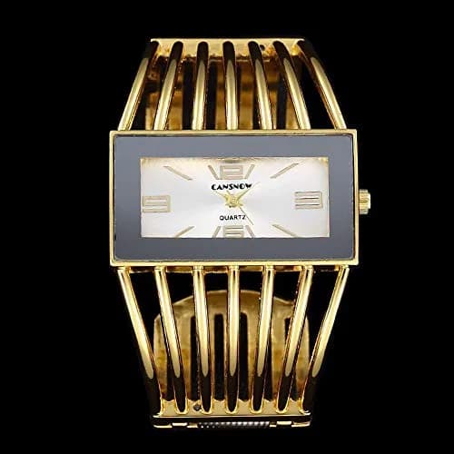 Weicam Women's Quartz Watch with Rectangular Dial & Gold Alloy Bracelet (38mm Case) | Luxury Analog Wristwatch for Ladies thumbnail 3