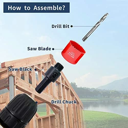 Laiwei Hole Saw Drill Bit 6-1/2" (165mm) | High-Speed Bi-Metal Cutter for Wood & PVC thumbnail 7