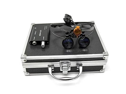 EAST 3.5X 420mm Surgical Binocular Loupes & LED Head Light | Optical Glass, 15000+ Lux, 5+ Hour Battery (Black) thumbnail 1