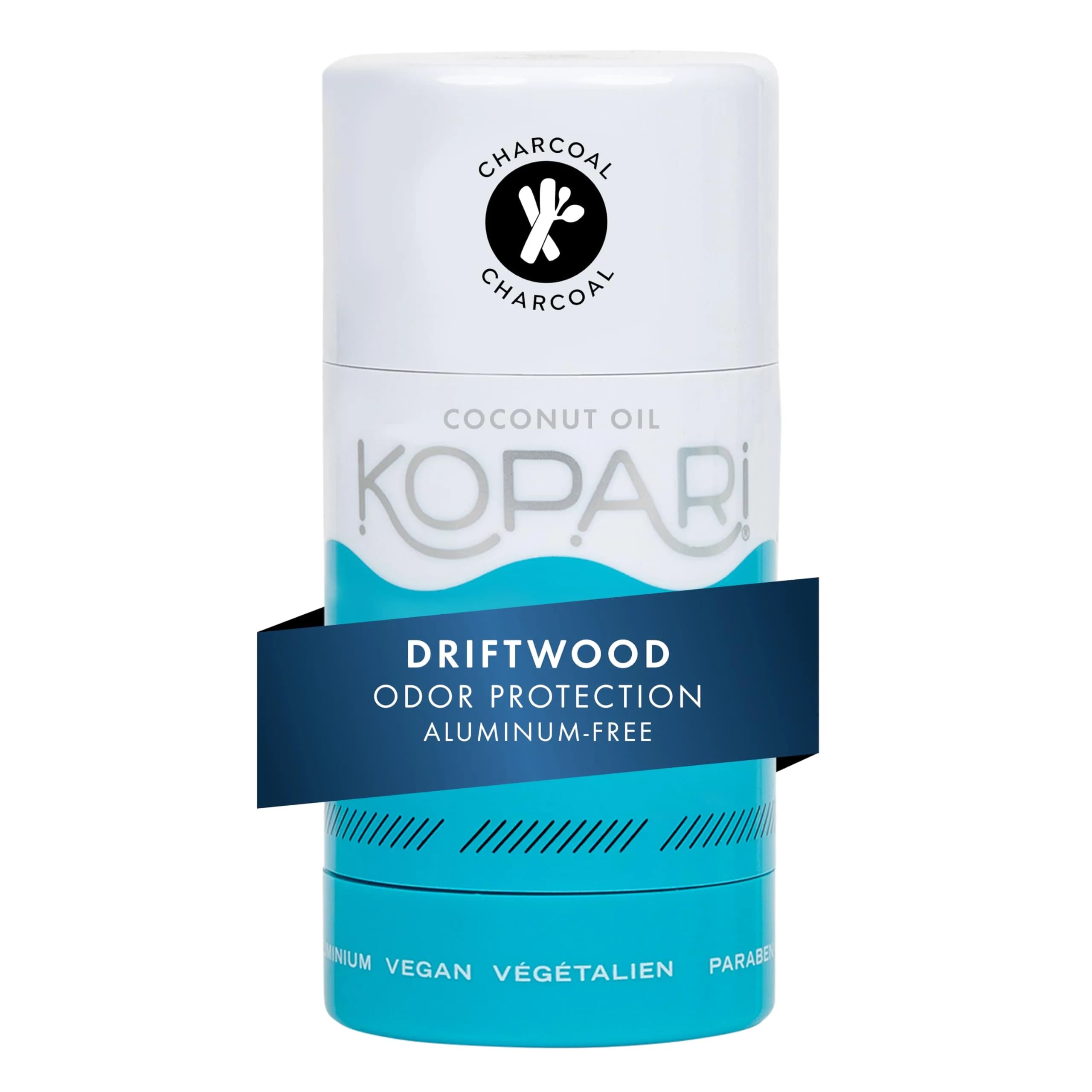Kopari Aluminum Free Coconut Deodorant Stick 57ml (2 Fl Oz) | Plant-Based Odor Protection — Driftwood Charcoal