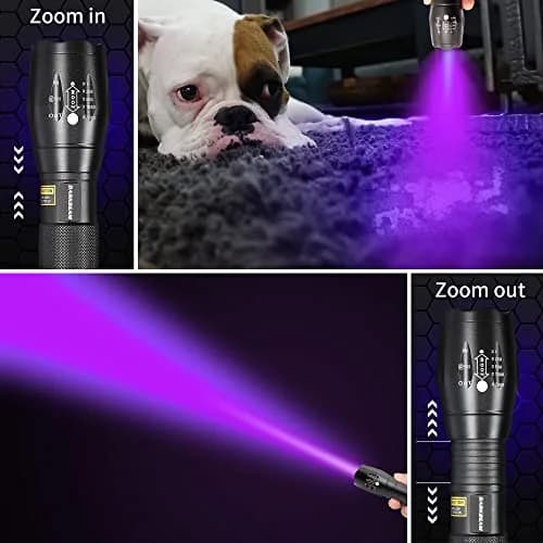 DARKBEAM UV 365nm & 395nm Dual Black Light Woods lamp Blacklight Flashlight | Detects Stains & Currency thumbnail 6