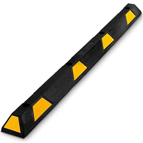 Pyle Heavy Duty Rubber Parking Lot Stopper 72 Inch | Extra Wide Vehicle Wheel Stop for Garage & Driveway thumbnail 1