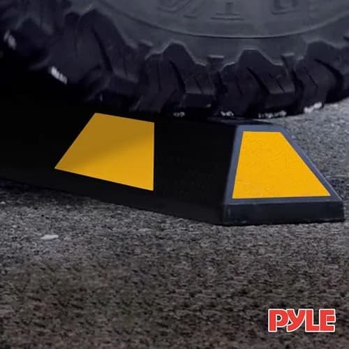Pyle Heavy Duty Rubber Parking Lot Stopper 72 Inch | Extra Wide Vehicle Wheel Stop for Garage & Driveway thumbnail 5