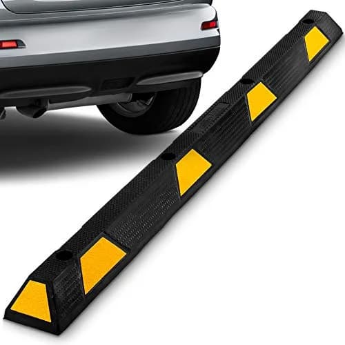 Pyle Heavy Duty Rubber Parking Lot Stopper 72 Inch | Extra Wide Vehicle Wheel Stop for Garage & Driveway thumbnail 6