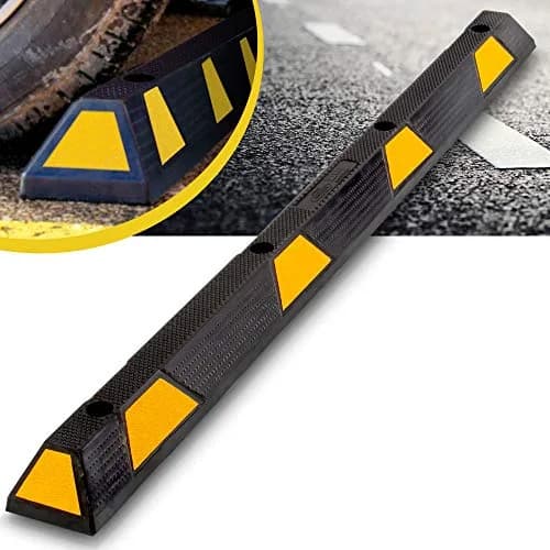 Pyle Heavy Duty Rubber Parking Lot Stopper 72 Inch | Extra Wide Vehicle Wheel Stop for Garage & Driveway thumbnail 9