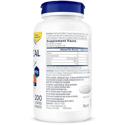 Citracal Petites- Calcium Citrate with Vitamin D3 375 Count | Bone Support for 12+ thumbnail 7