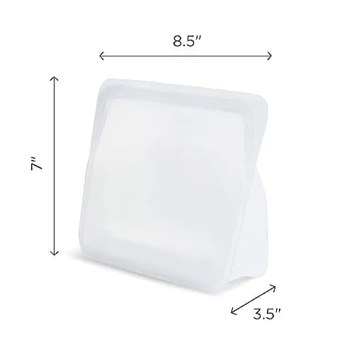Stasher Stand-Up Mid Reusable Silicone Food Bag 1.7 L (56 oz) | Airtight & Leak-Free for Indian Kitchens thumbnail 6