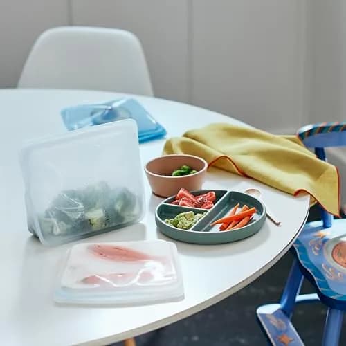 Stasher Stand-Up Mid Reusable Silicone Food Bag 1.7 L (56 oz) | Airtight & Leak-Free for Indian Kitchens thumbnail 3