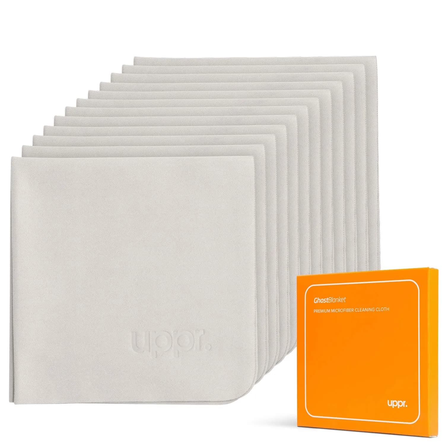 UPPERCASE GhostBlanket Microfiber Cleaning Cloths for Glasses, Screens & Lenses | 12 Pack — 12-Pack