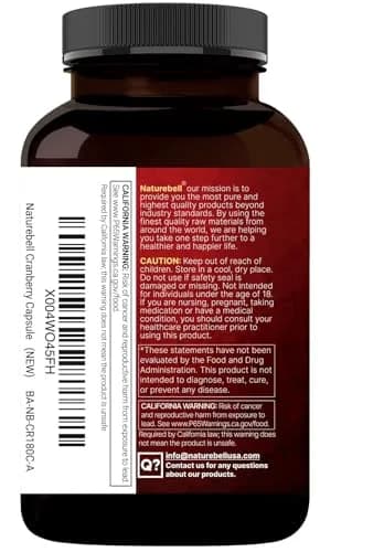 NatureBell Cranberry Concentrate with Acerola, 240 Vegetarian Capsules | Organic, Non-GMO, cGMP thumbnail 8