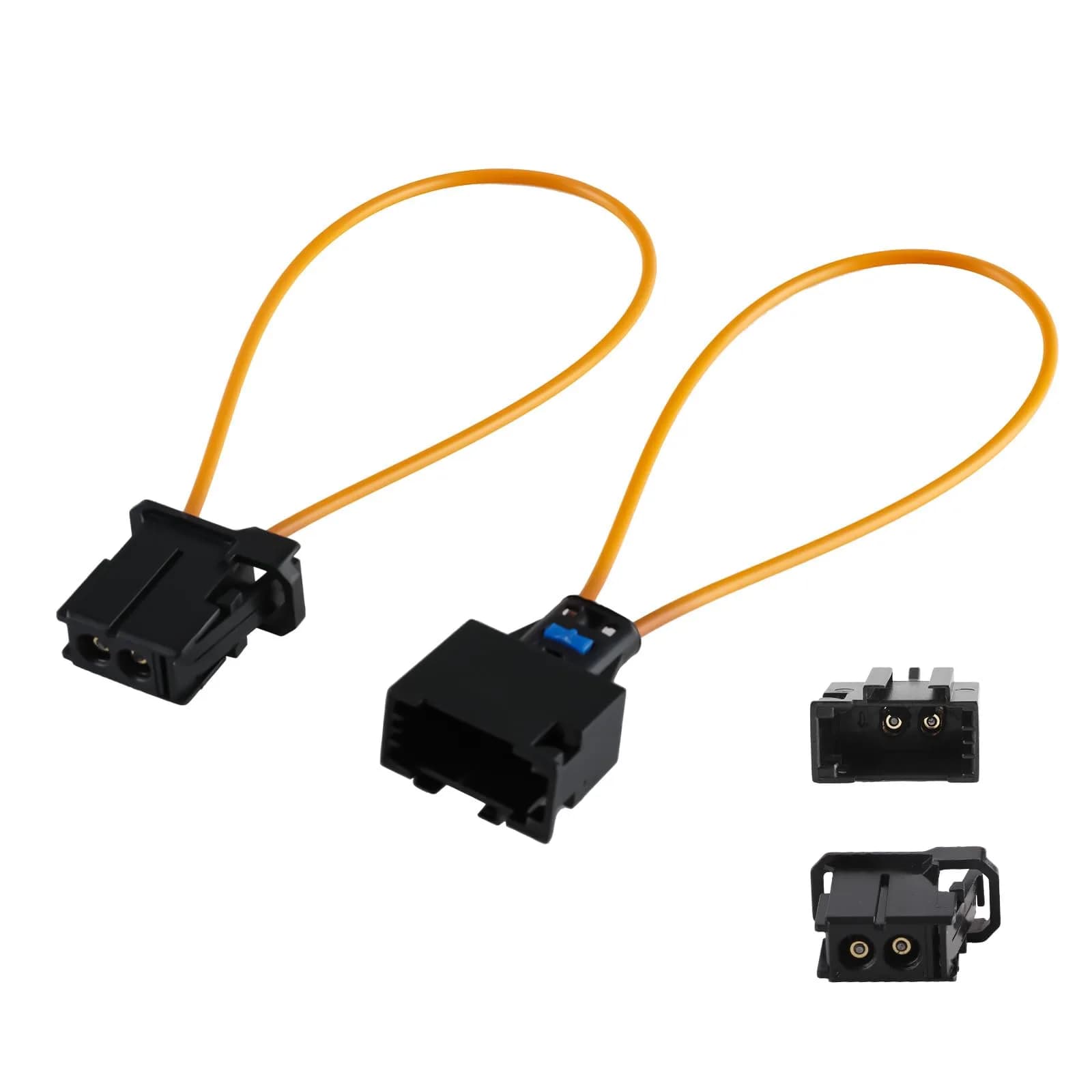 kithing MOST Optical Fiber Loop Bypass Adapter 2-Pack | Diagnose Car Fiber Optic Network Issues — Orange