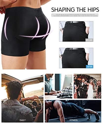 NonEcho Men Padded Underwear Briefs Boxers with Detachable Pads | Hip Enhancer & Butt Booster (70-120 chars) thumbnail 5