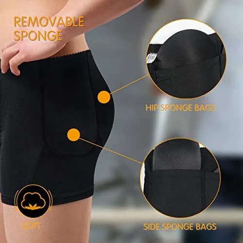 NonEcho Men Padded Underwear Briefs Boxers with Detachable Pads | Hip Enhancer & Butt Booster (70-120 chars) thumbnail 4