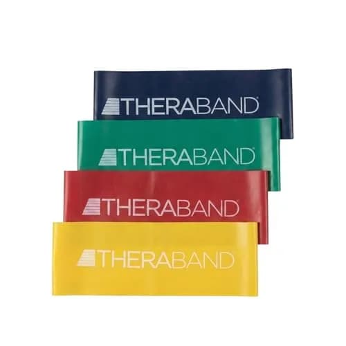 THERABAND Resistance Band Loop Set, 4-Piece, 8" x 3" | 4 Resistance Levels for Full Body Workouts thumbnail 1