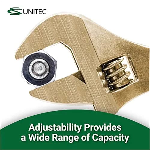 CS Unitec 18in Aluminum Bronze Adjustable Wrench | Non-Sparking, Non-Magnetic, Corrosion-Resistant Tool thumbnail 5