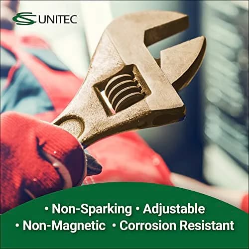 CS Unitec 18in Aluminum Bronze Adjustable Wrench | Non-Sparking, Non-Magnetic, Corrosion-Resistant Tool thumbnail 2