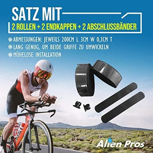 ALIEN PROS Bike Handlebar Tape EVA (Set of 2) Black | Grips Through All Weather Conditions thumbnail 4
