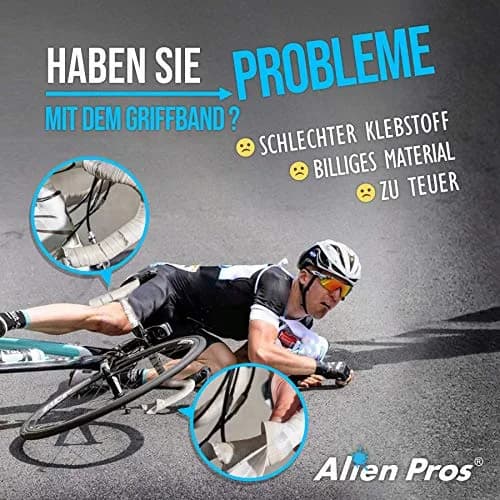 ALIEN PROS Bike Handlebar Tape EVA (Set of 2) Black | Grips Through All Weather Conditions thumbnail 2
