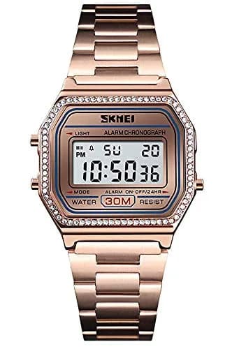 Gosasa Digital Unisex Sports Watch 33mm Rose Gold Waterproof Backlit thumbnail 4