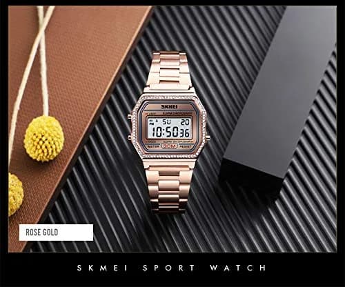 Gosasa Digital Unisex Sports Watch 33mm Rose Gold Waterproof Backlit thumbnail 5