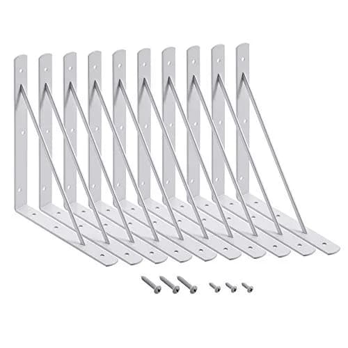HOME MASTER HARDWARE Wall Shelf Brackets 10x8 Inch | Supports up to 200 lbs, Rust-Resistant Steel, Easy DIY Installation thumbnail 1